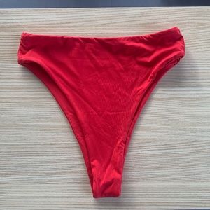 NWT 437 Swimwear Red Aubrey Bottoms